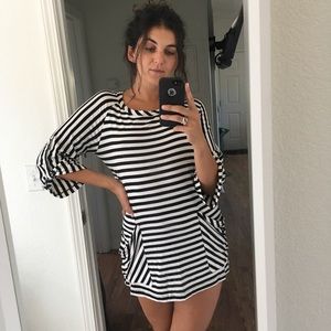 B&W Striped Dress by Comfy USA